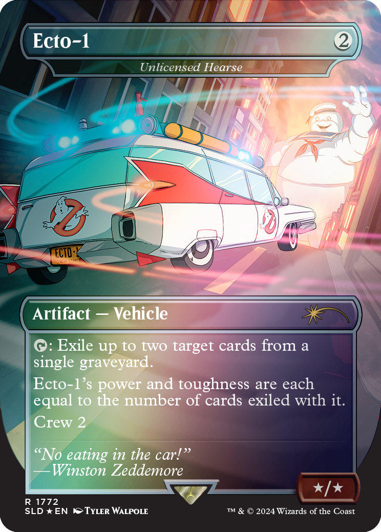 Ecto-1 - Unlicensed Hearse (Rainbow Foil) [Secret Lair Drop Series] | Cards and Coasters CA