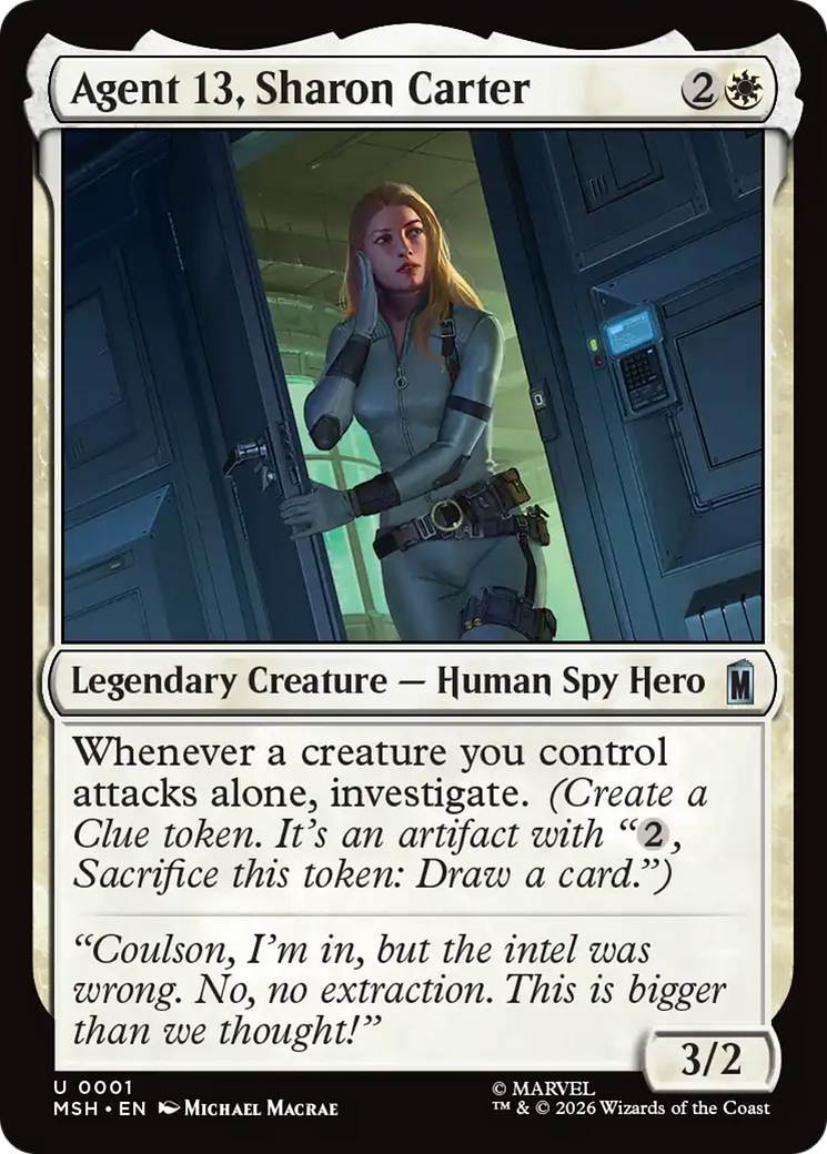 Agent 13, Sharon Carter [Marvel Super Heroes] | Cards and Coasters CA