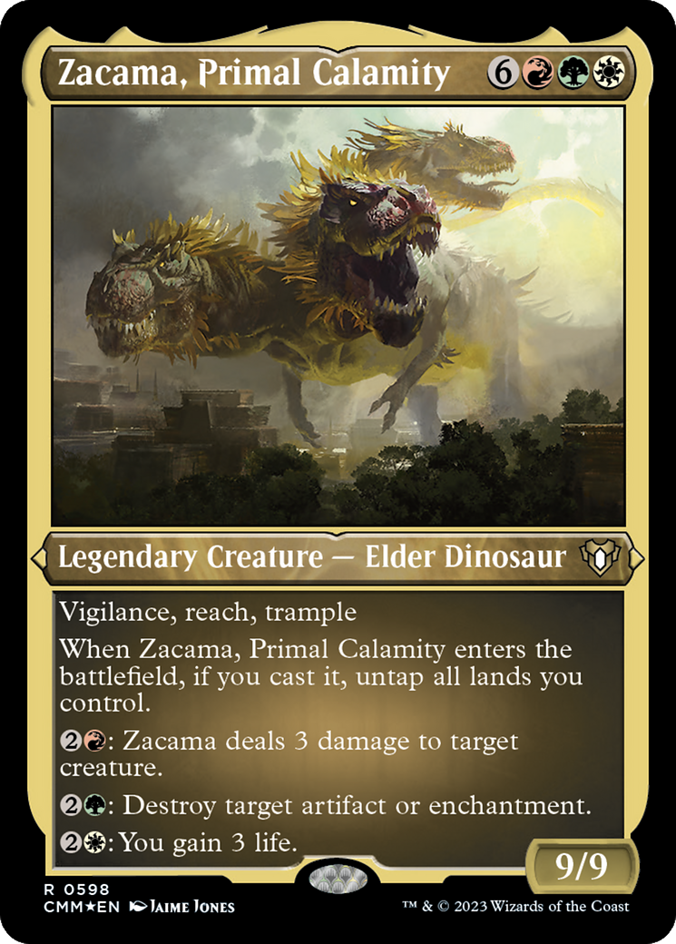 Zacama, Primal Calamity (Foil Etched) [Commander Masters] | Cards and Coasters CA