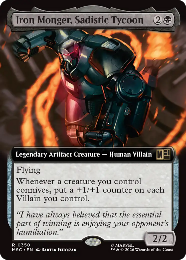 Iron Monger, Sadistic Tycoon (Extended Art) [Marvel Super Heroes Commander] | Cards and Coasters CA