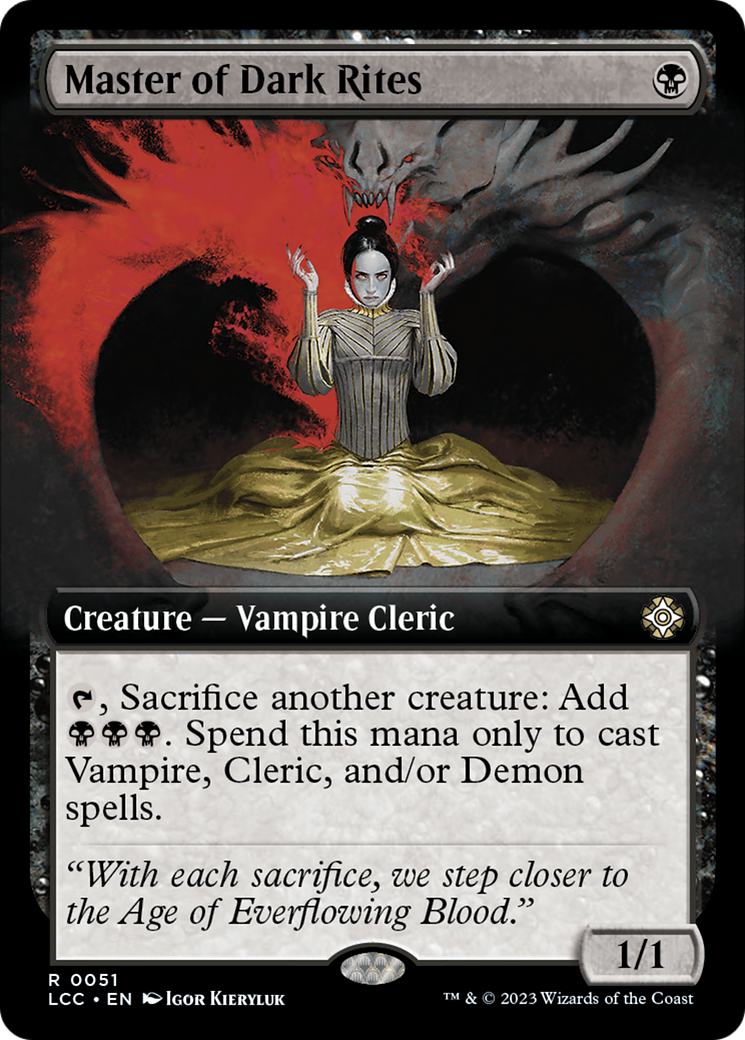 Master of Dark Rites (Extended Art) [The Lost Caverns of Ixalan Commander] | Cards and Coasters CA
