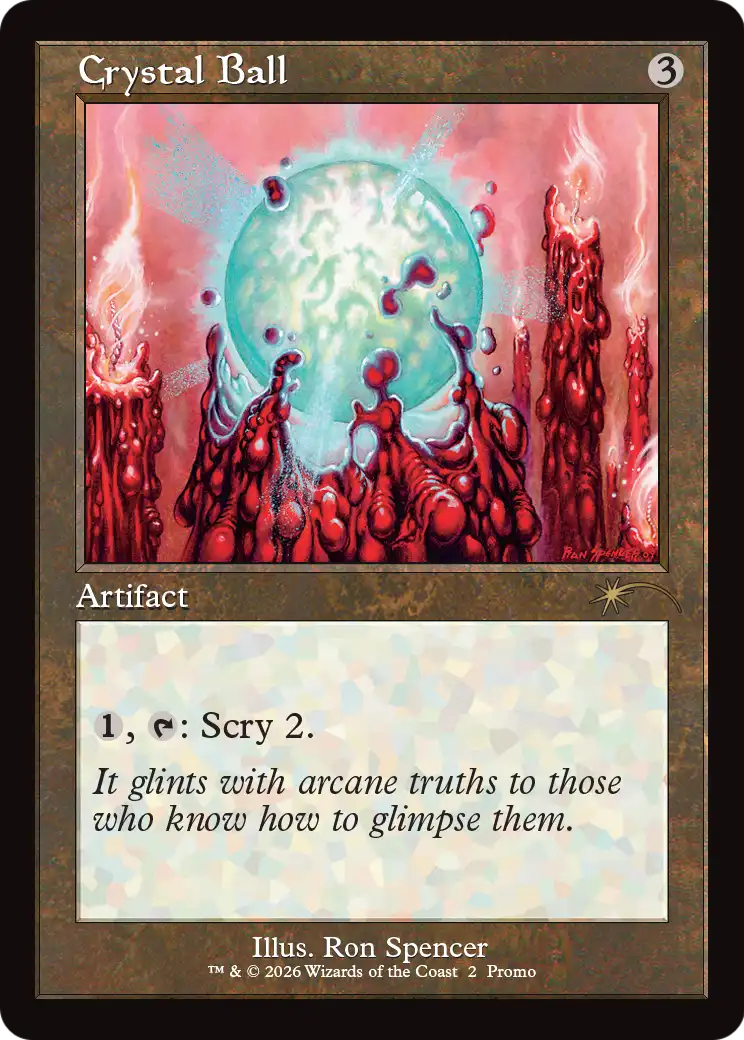 Crystal Ball (Retro Frame) [Wizards Play Network 2026] | Cards and Coasters CA