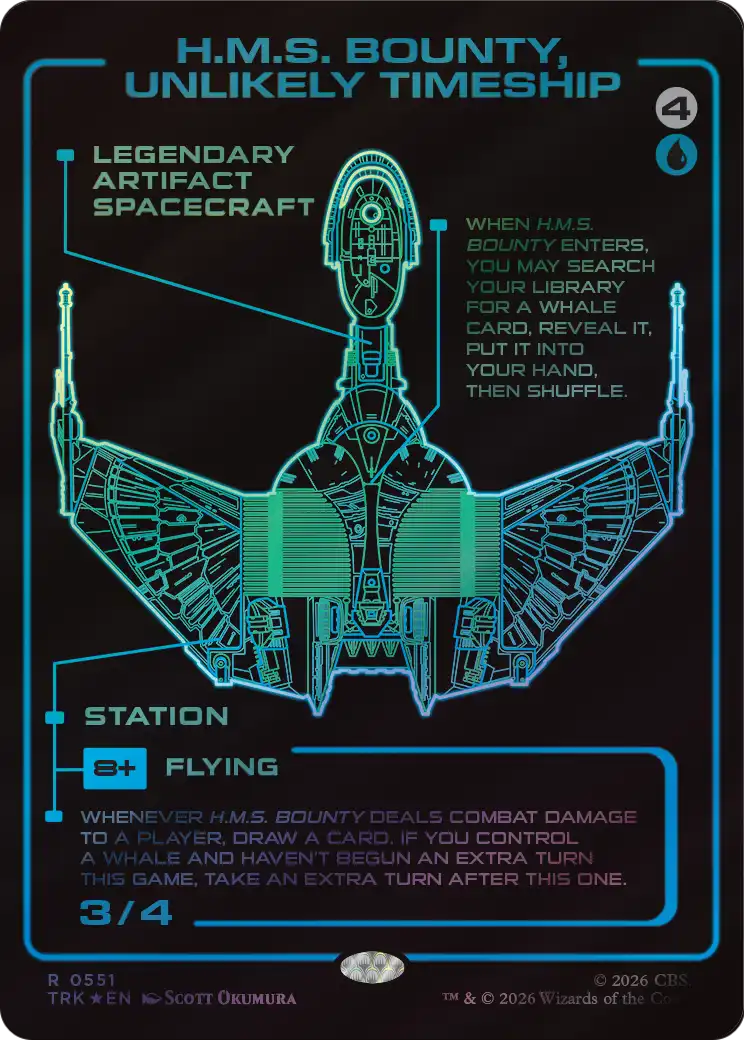 H.M.S. Bounty, Unlikely Timeship (Showcase) (Surge Foil) [Star Trek] | Cards and Coasters CA