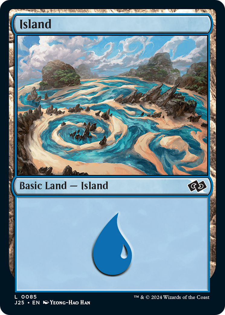 Island (85) [Foundations Jumpstart] | Cards and Coasters CA