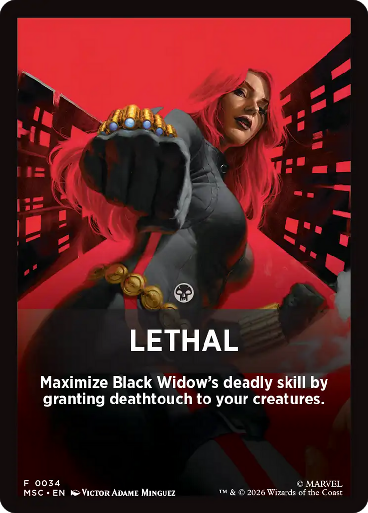 Lethal Theme Card [Marvel Super Heroes Commander] | Cards and Coasters CA