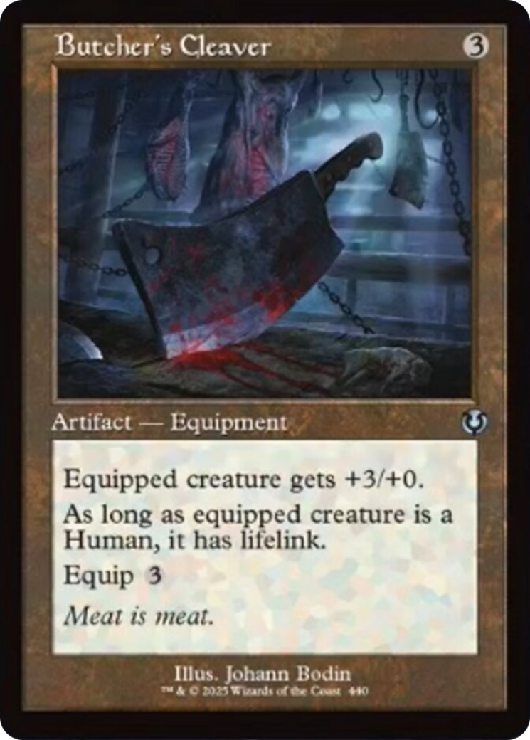 Butcher's Cleaver (Retro Frame) [Innistrad Remastered] | Cards and Coasters CA