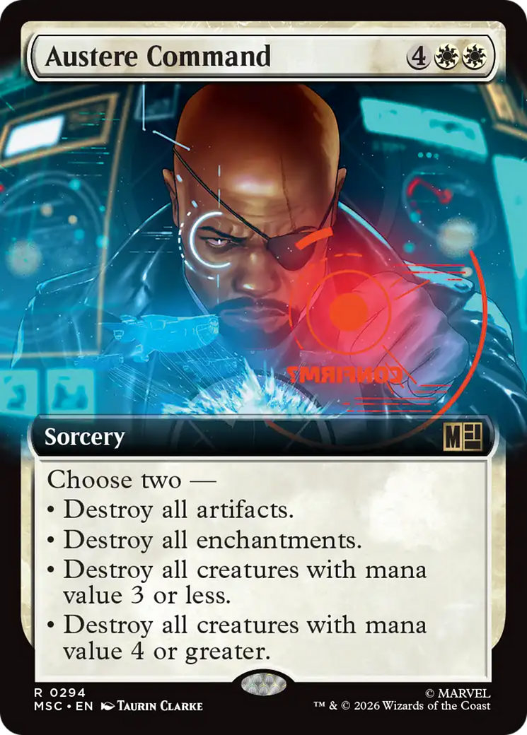 Austere Command (Extended Art) [Marvel Super Heroes Commander] | Cards and Coasters CA