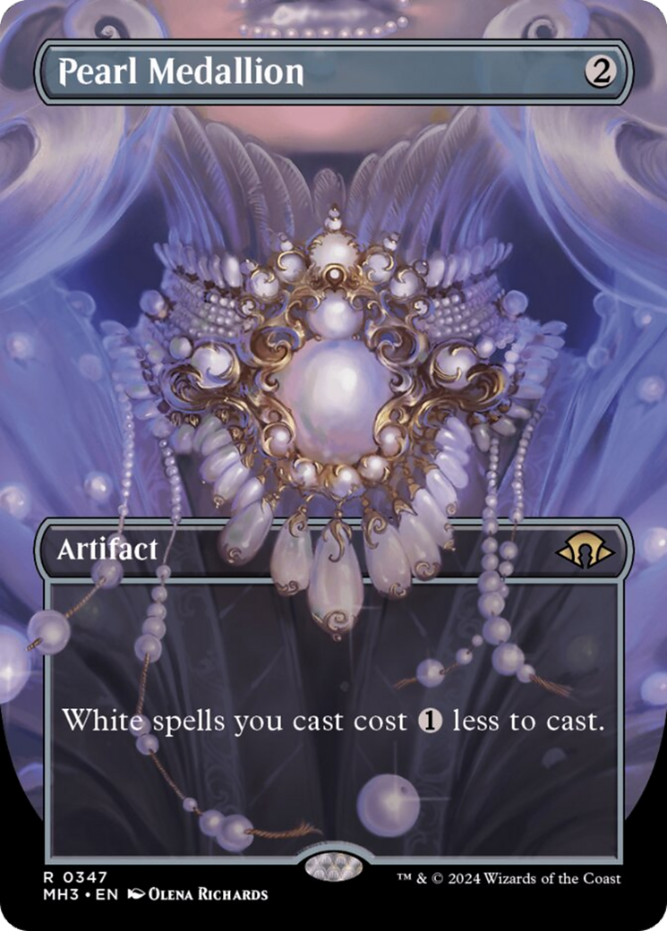 Pearl Medallion (Borderless) [Modern Horizons 3] | Cards and Coasters CA