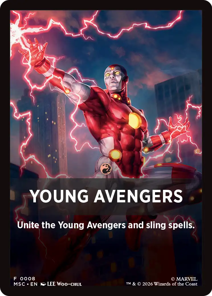Young Avengers Theme Card (0008) [Marvel Super Heroes Commander] | Cards and Coasters CA