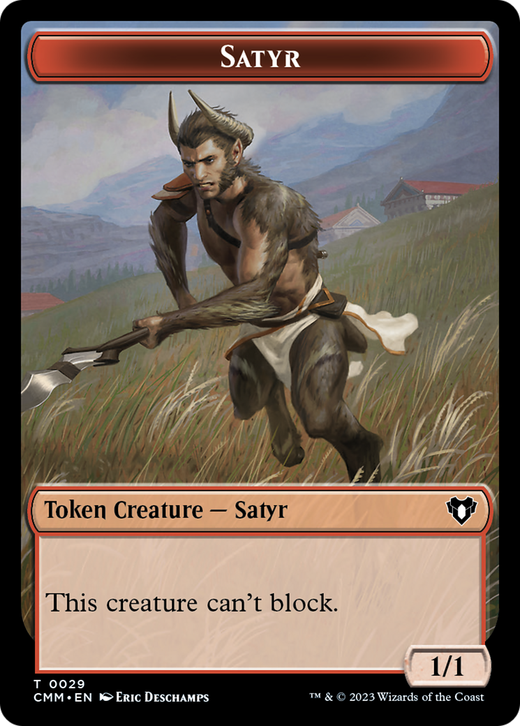 Satyr Token [Commander Masters Tokens] | Cards and Coasters CA