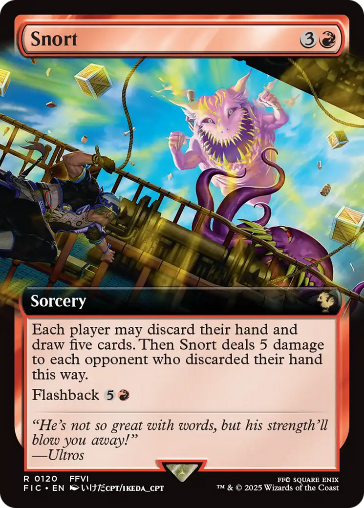 Snort (Extended Art) [FINAL FANTASY Commander] | Cards and Coasters CA