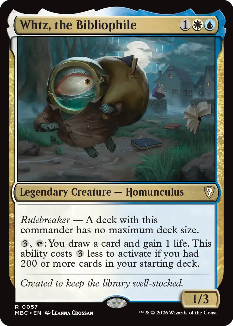 Whtz, the Bibliophile [Mystery Booster: Commander Edition] | Cards and Coasters CA