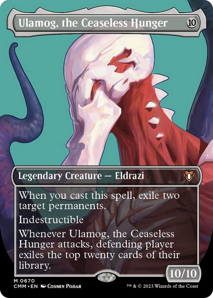 Ulamog, the Ceaseless Hunger (Borderless Profile) [Commander Masters] | Cards and Coasters CA