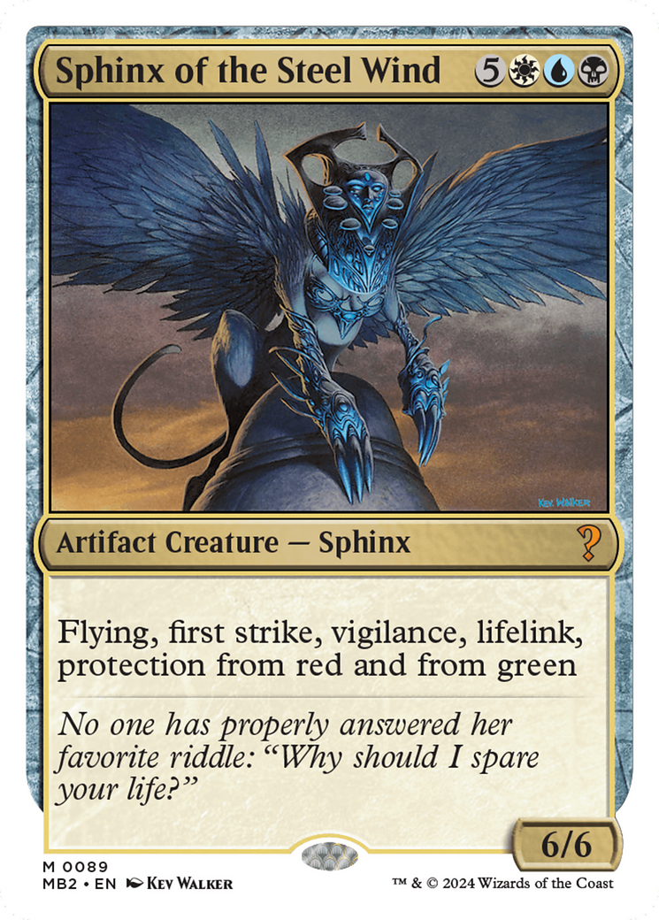 Sphinx of the Steel Wind (White Border) [Mystery Booster 2] | Cards and Coasters CA