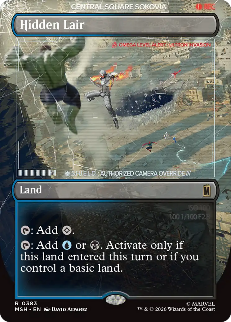 Hidden Lair (Borderless) [Marvel Super Heroes] | Cards and Coasters CA