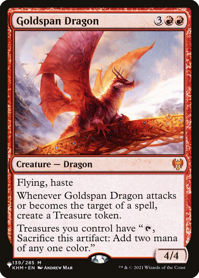 Goldspan Dragon [The List] | Cards and Coasters CA