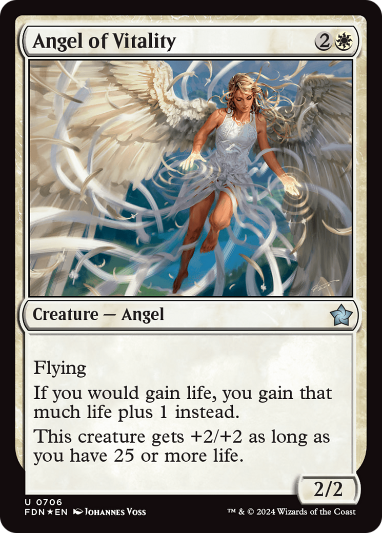 Angel of Vitality [Foundations] | Cards and Coasters CA