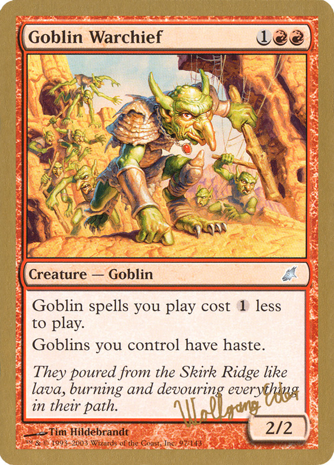 Goblin Warchief (Wolfgang Eder) [World Championship Decks 2003] | Cards and Coasters CA