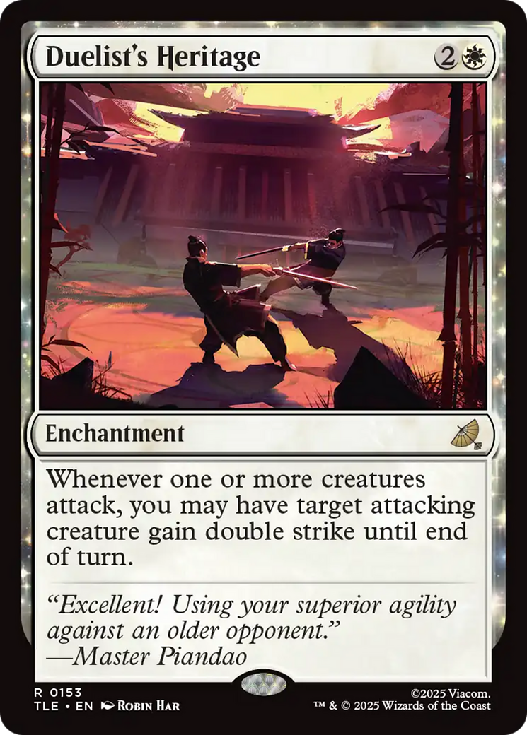Duelist's Heritage [Avatar: The Last Airbender: Eternal-Legal] | Cards and Coasters CA