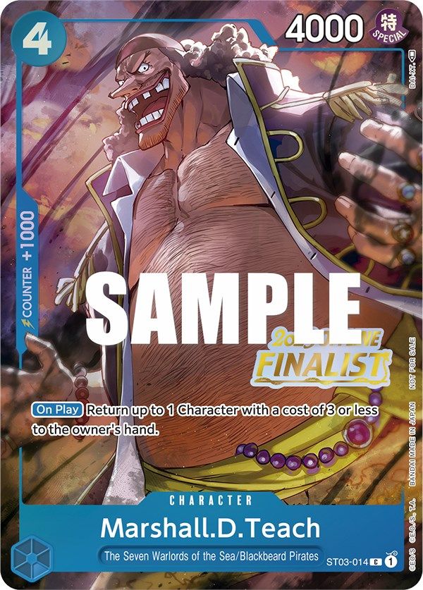 Marshall.D.Teach (Offline Regional 2023) [Finalist] [One Piece Promotion Cards] | Cards and Coasters CA