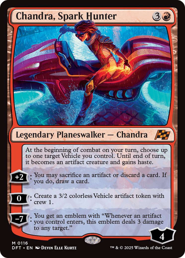 Chandra, Spark Hunter [Aetherdrift] | Cards and Coasters CA