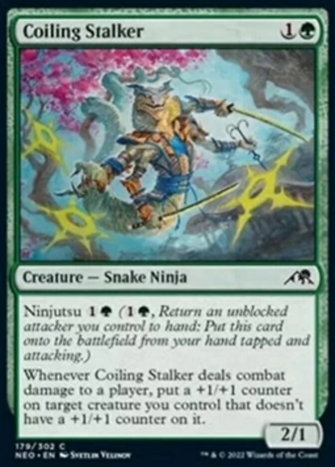 Coiling Stalker [Kamigawa: Neon Dynasty] | Cards and Coasters CA