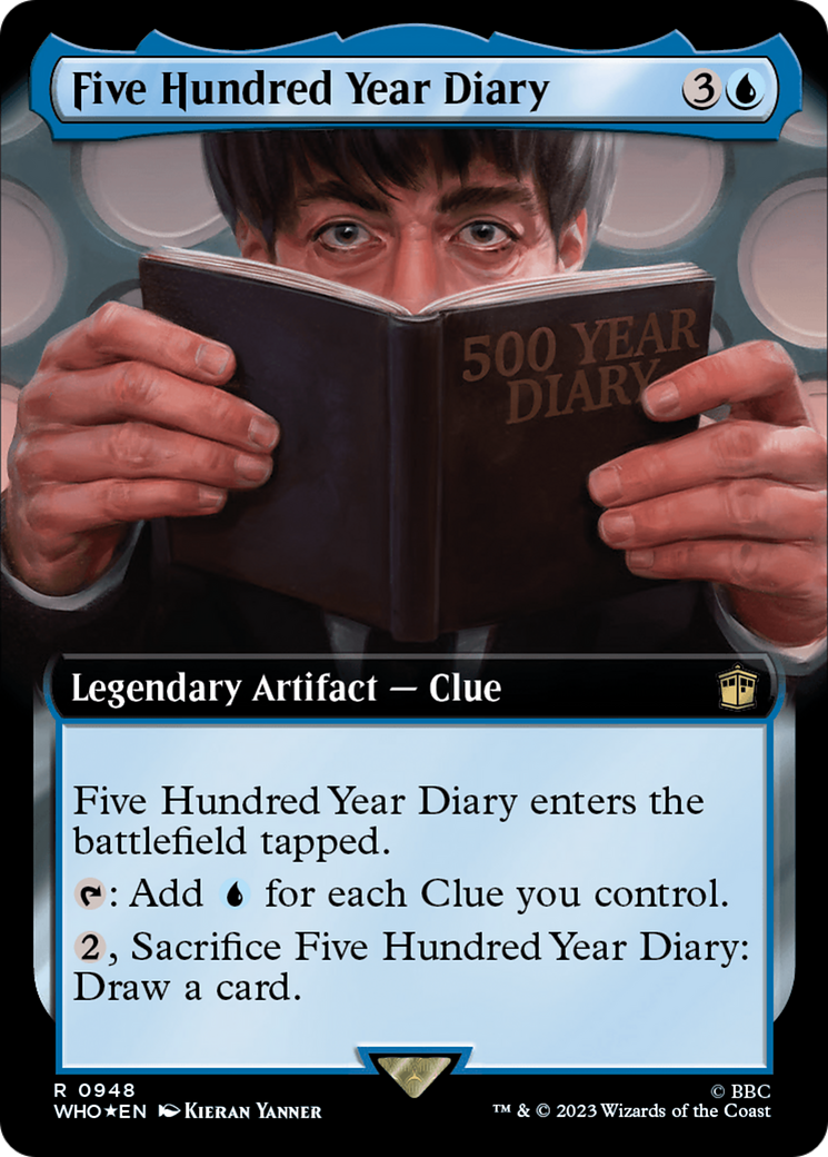 Five Hundred Year Diary (Extended Art) (Surge Foil) [Doctor Who] | Cards and Coasters CA