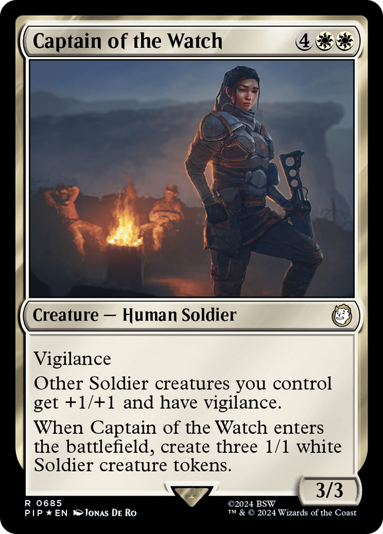 Captain of the Watch (Surge Foil) [Fallout] | Cards and Coasters CA