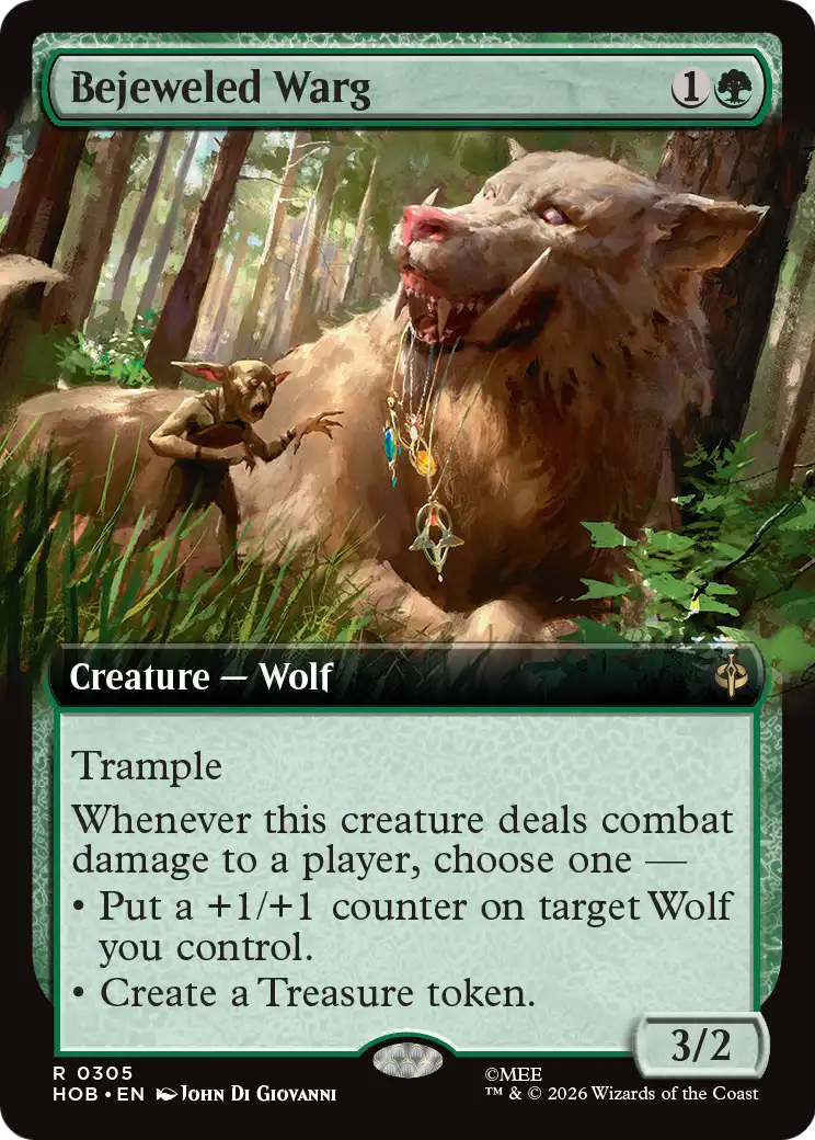 Bejeweled Warg (Extended Art) [The Hobbit] | Cards and Coasters CA