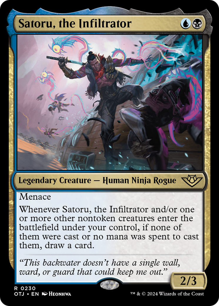 Satoru, the Infiltrator [Outlaws of Thunder Junction] | Cards and Coasters CA