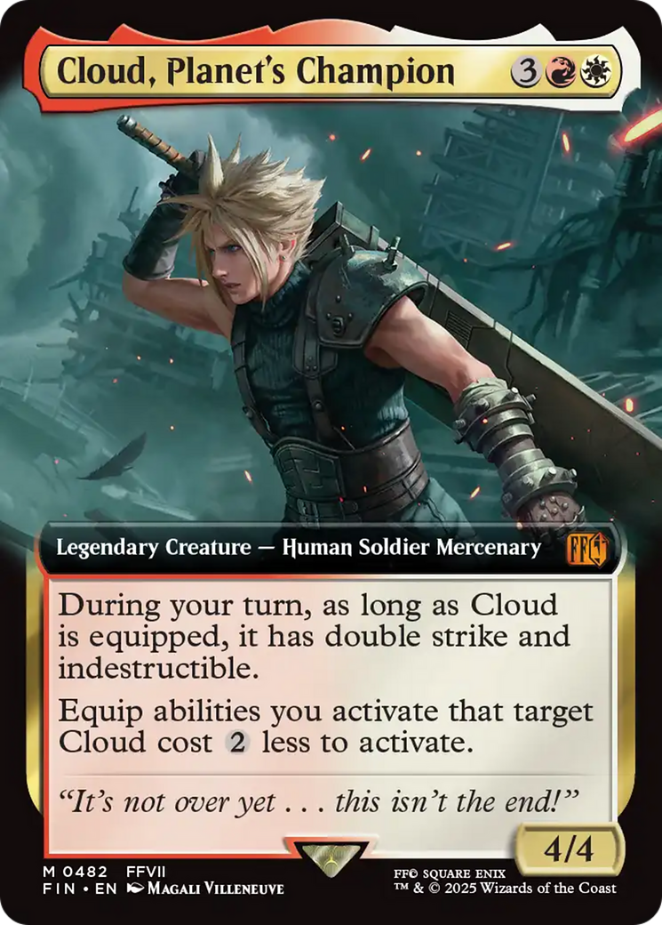 Cloud, Planet's Champion (Extended Art) [FINAL FANTASY] | Cards and Coasters CA