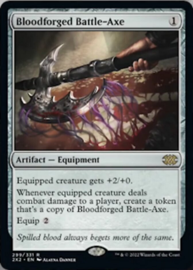 Bloodforged Battle-Axe [Double Masters 2022] | Cards and Coasters CA