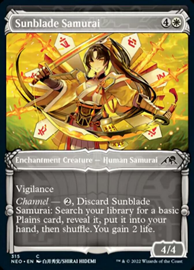 Sunblade Samurai (Showcase Samurai) [Kamigawa: Neon Dynasty] | Cards and Coasters CA