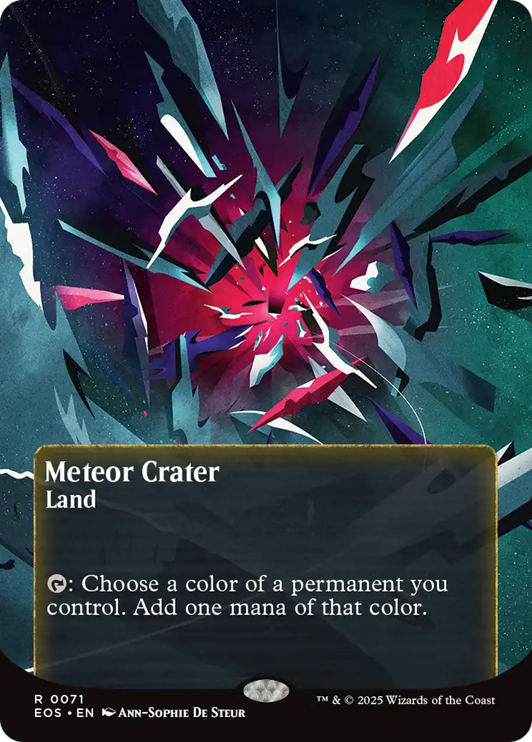 Meteor Crater (0071) (Borderless) [Edge of Eternities: Stellar Sights] | Cards and Coasters CA