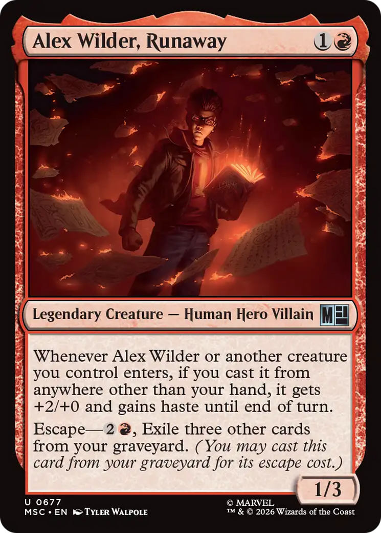 Alex Wilder, Runaway [Marvel Super Heroes Commander] | Cards and Coasters CA
