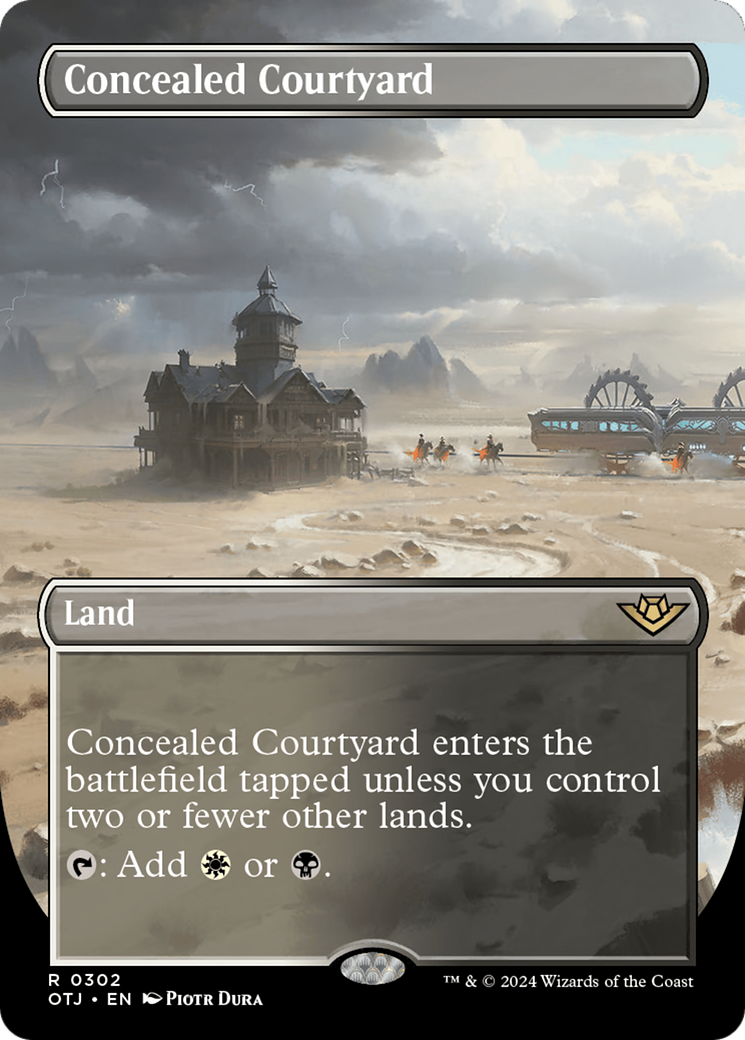 Concealed Courtyard (Borderless) [Outlaws of Thunder Junction] | Cards and Coasters CA