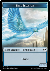 Spirit (0039) // Bird Illusion Double-Sided Token [Commander Masters Tokens] | Cards and Coasters CA