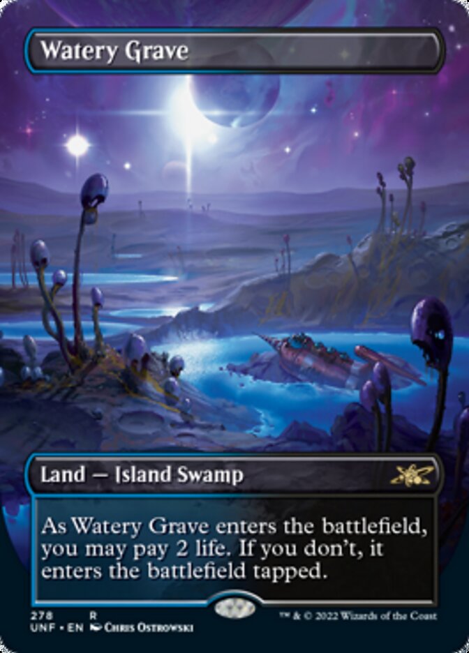 Watery Grave (Borderless) [Unfinity] | Cards and Coasters CA