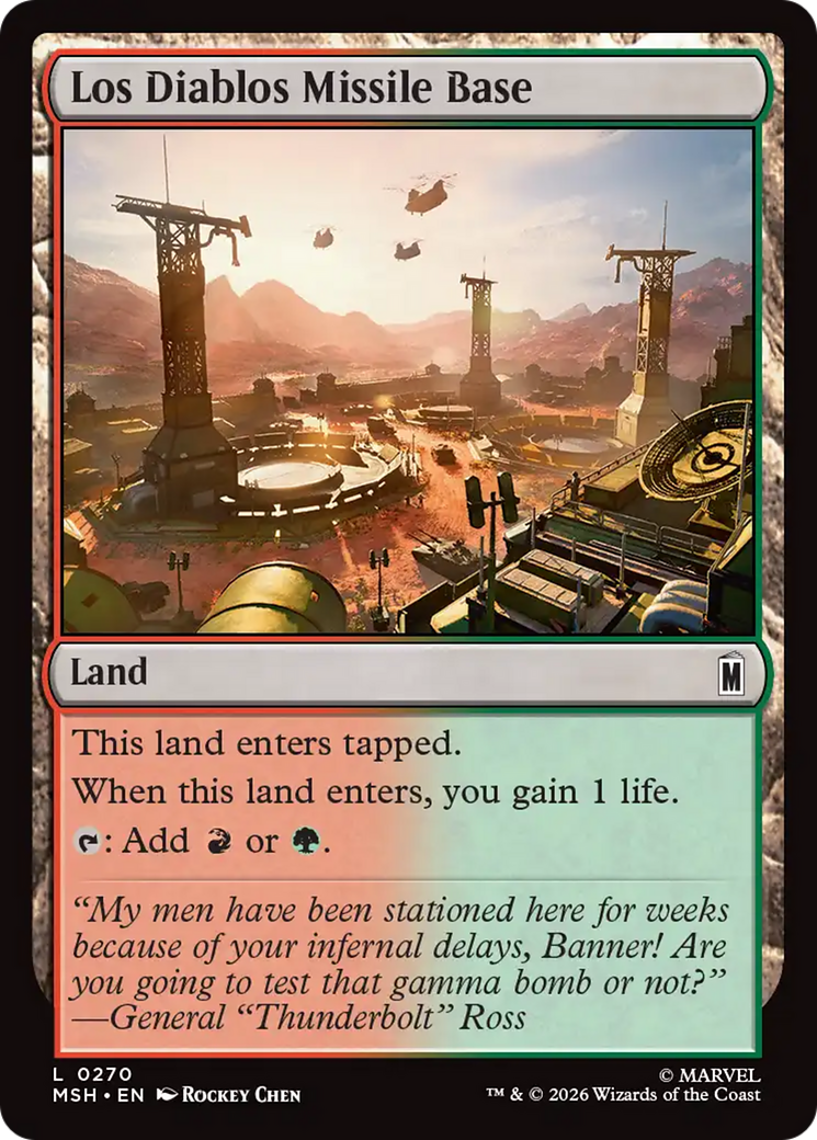 Los Diablos Missile Base [Marvel Super Heroes] | Cards and Coasters CA