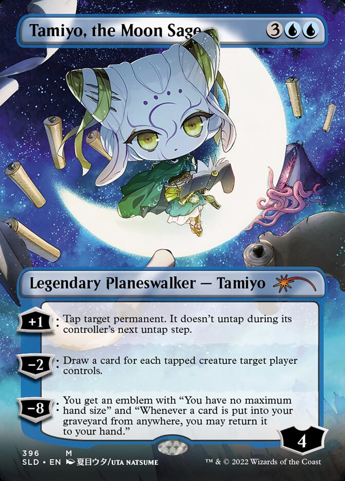 Tamiyo, the Moon Sage (Borderless) [Secret Lair Drop Series] | Cards and Coasters CA