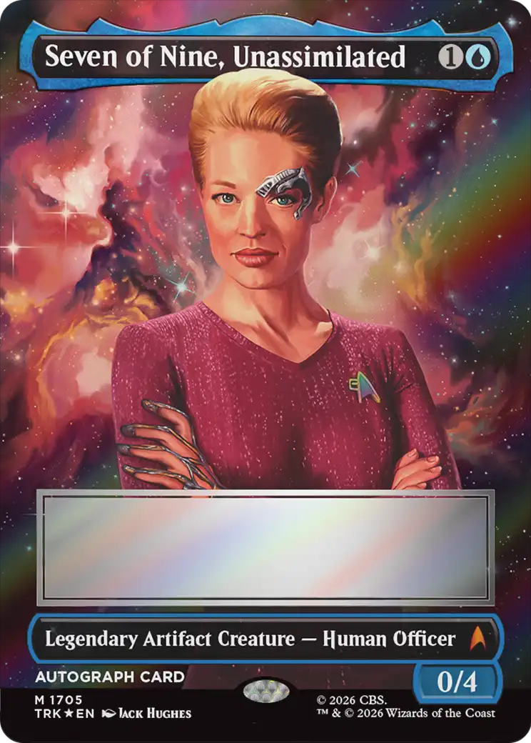 Seven of Nine, Unassimilated (Borderless) (Signed) [Star Trek] | Cards and Coasters CA