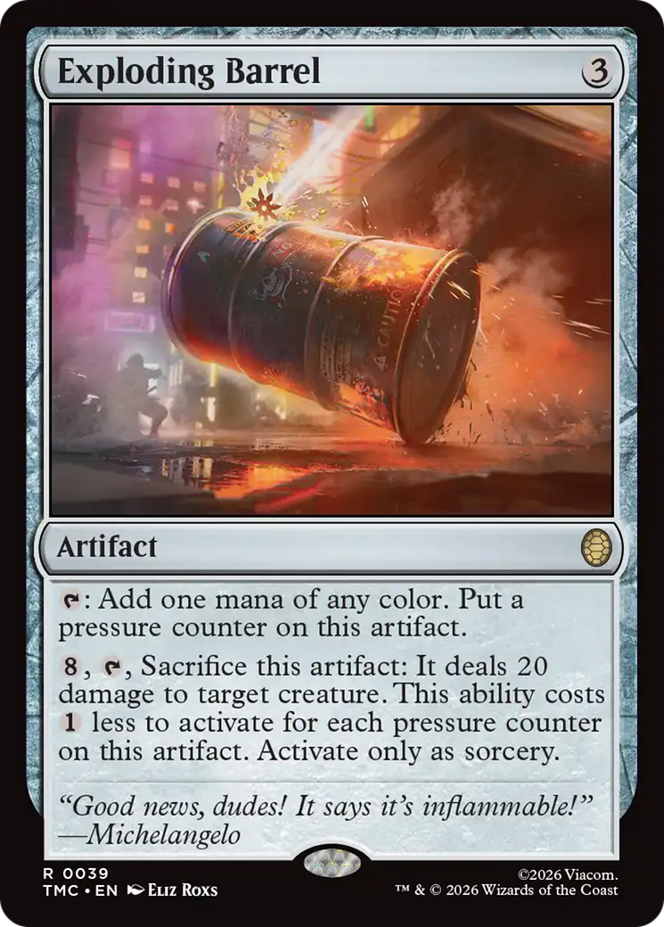 Exploding Barrel [Teenage Mutant Ninja Turtles Commander] | Cards and Coasters CA
