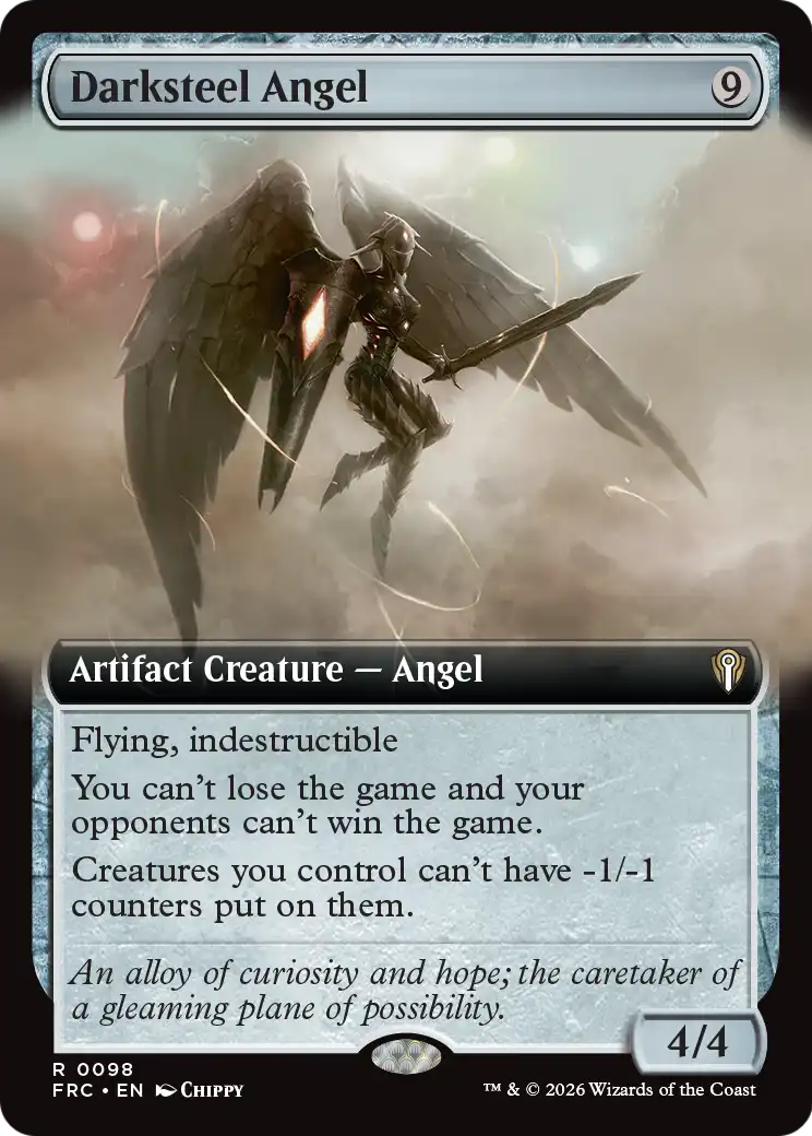 Darksteel Angel (Extended Art) [Reality Fracture Commander] | Cards and Coasters CA