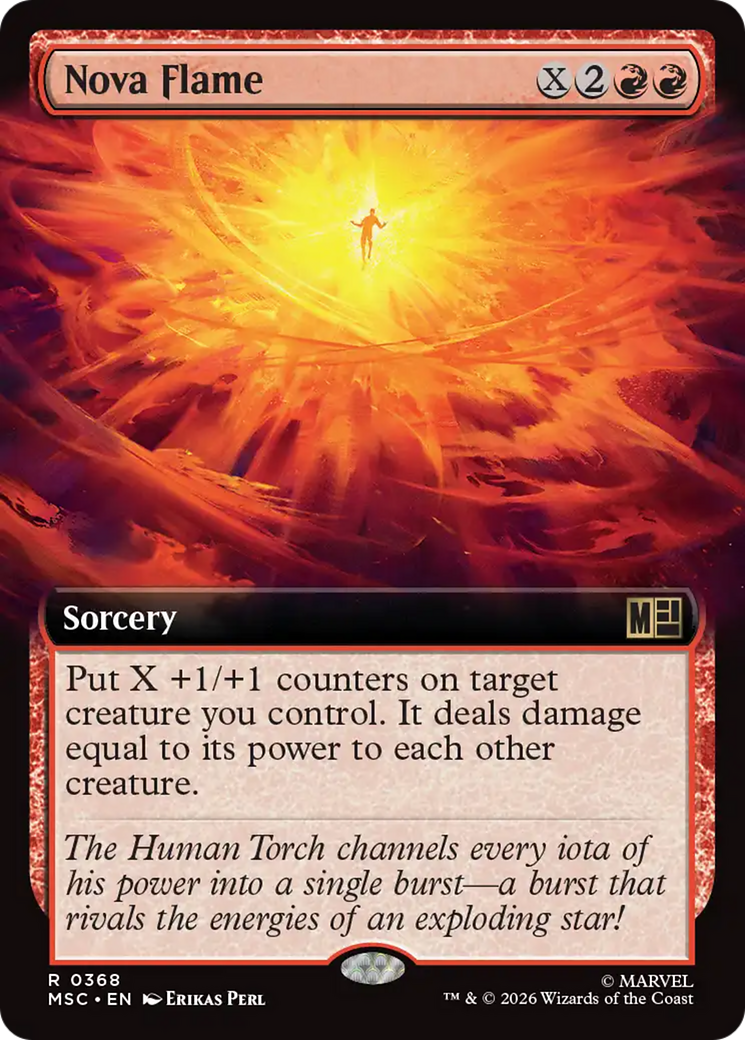Nova Flame (Extended Art) [Marvel Super Heroes Commander] | Cards and Coasters CA