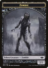 Zombie // Golem Double-Sided Token [Modern Horizons Tokens] | Cards and Coasters CA