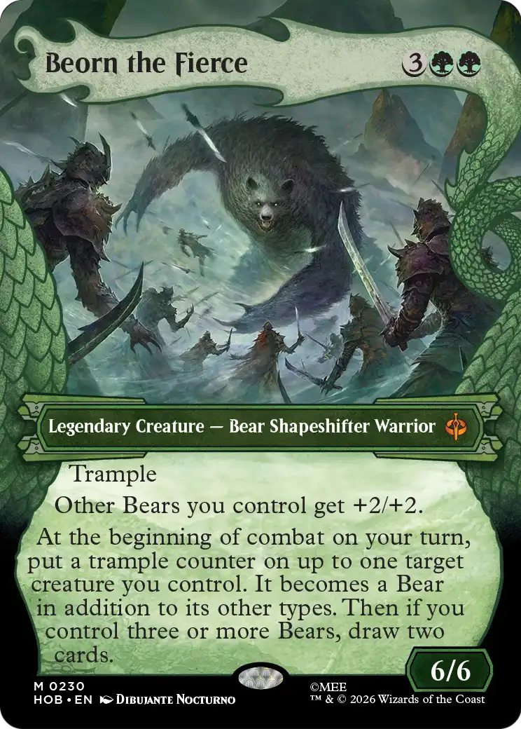 Beorn the Fierce (Showcase) [The Hobbit] | Cards and Coasters CA