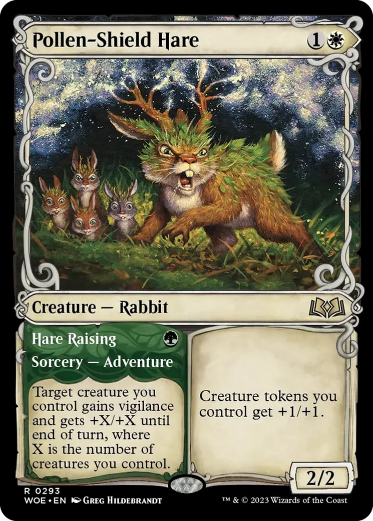 Pollen-Shield Hare // Hare Raising (Showcase) [Wilds of Eldraine] | Cards and Coasters CA