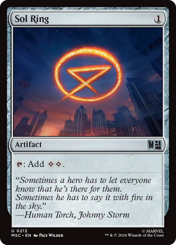 Sol Ring (0212) [Marvel Super Heroes Commander] | Cards and Coasters CA