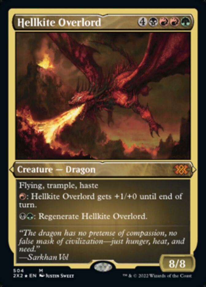Hellkite Overlord (Foil Etched) [Double Masters 2022] | Cards and Coasters CA