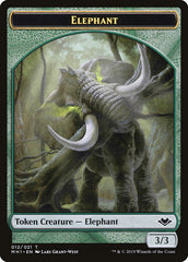 Elemental (008) // Elephant (012) Double-Sided Token [Modern Horizons Tokens] | Cards and Coasters CA